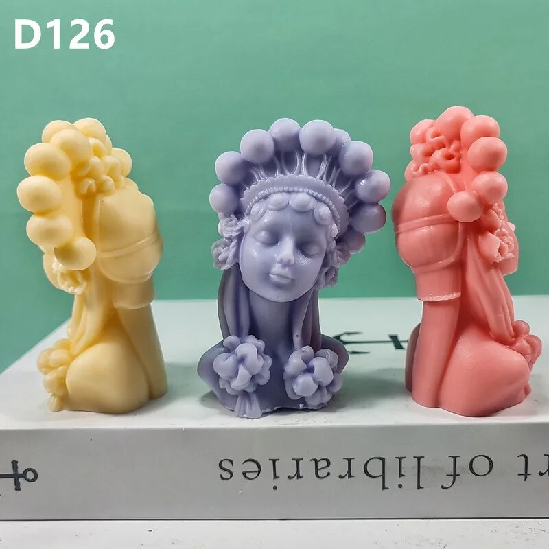 Pearl Girl Candle Mold for Handmade Candles