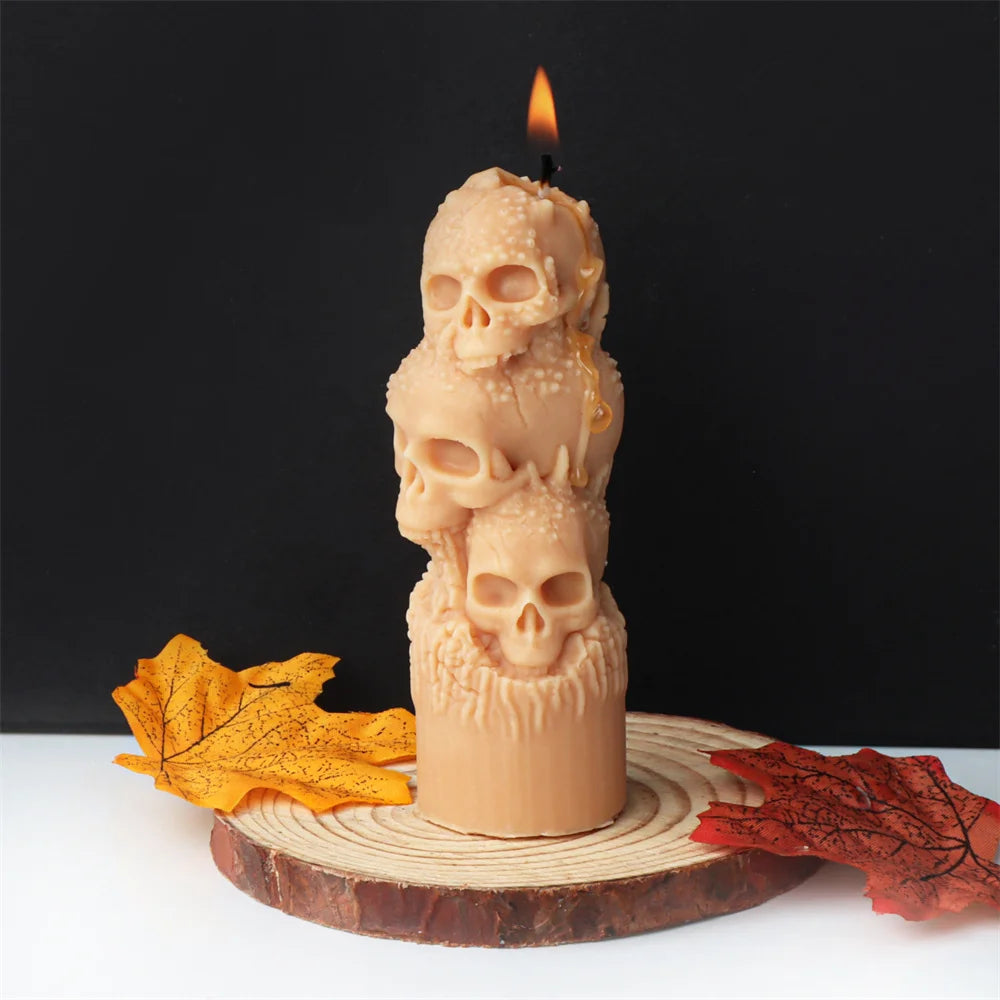 Ghost Fire Skull Silicone Candle Mold