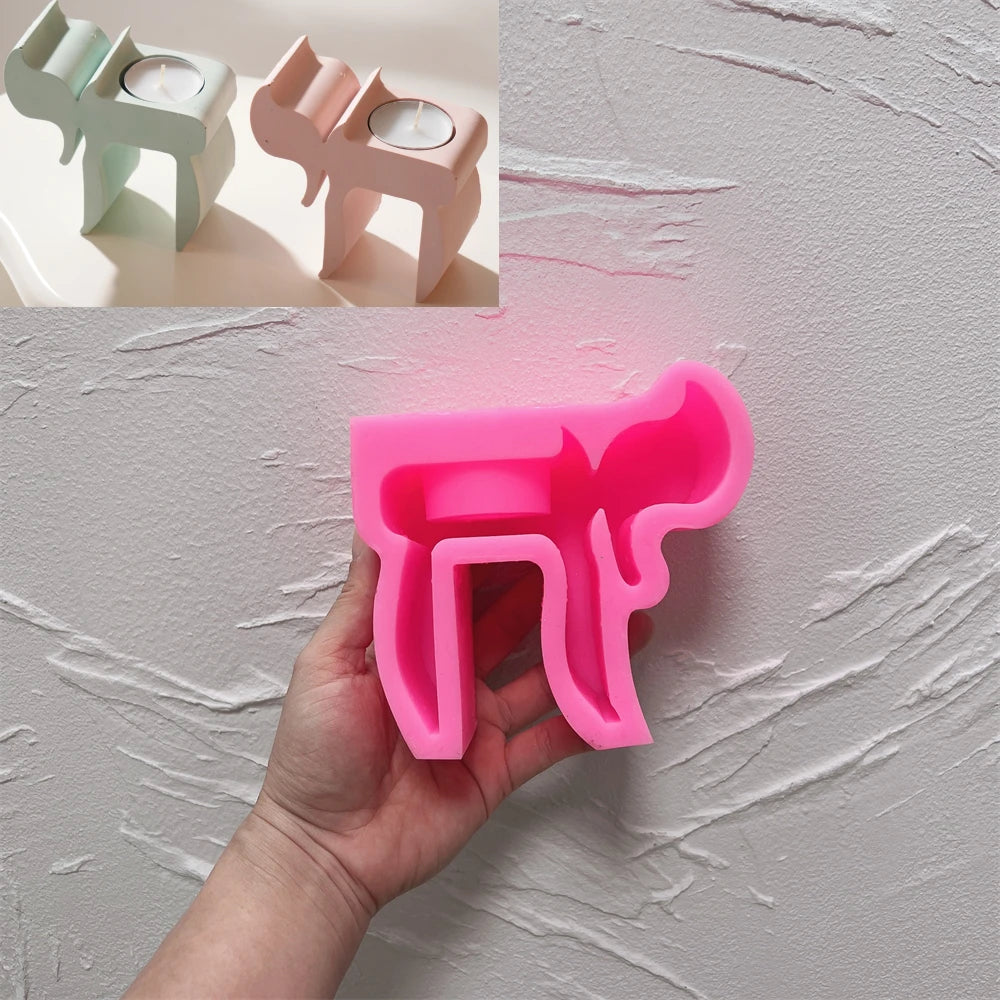 Chai Shabbat Candle Holder Silicone Mold