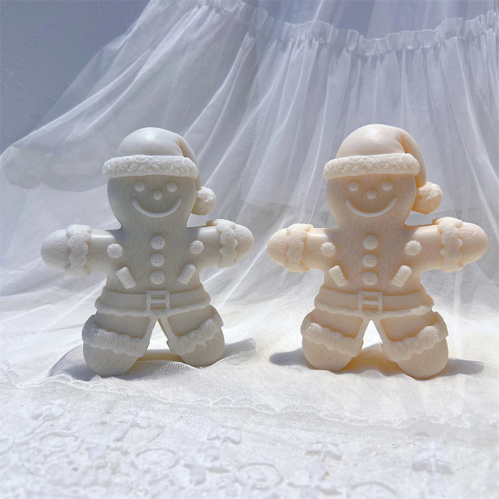 3D Gingerbread Man Silicone Candle Mold