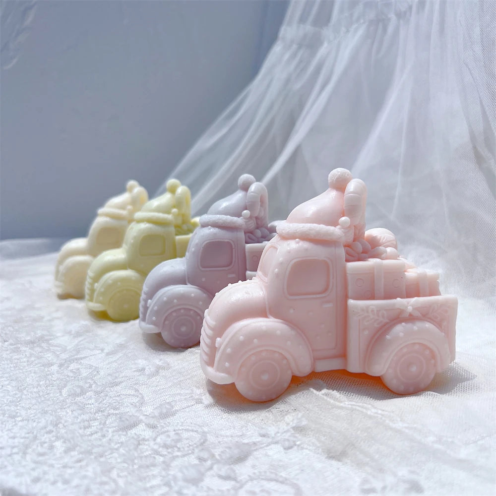 Retro Christmas Truck Candle Mold