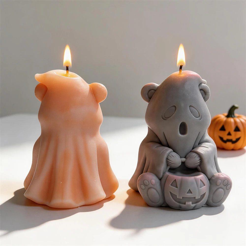Jack O'Lantern Ghost Silicone Candle Mold