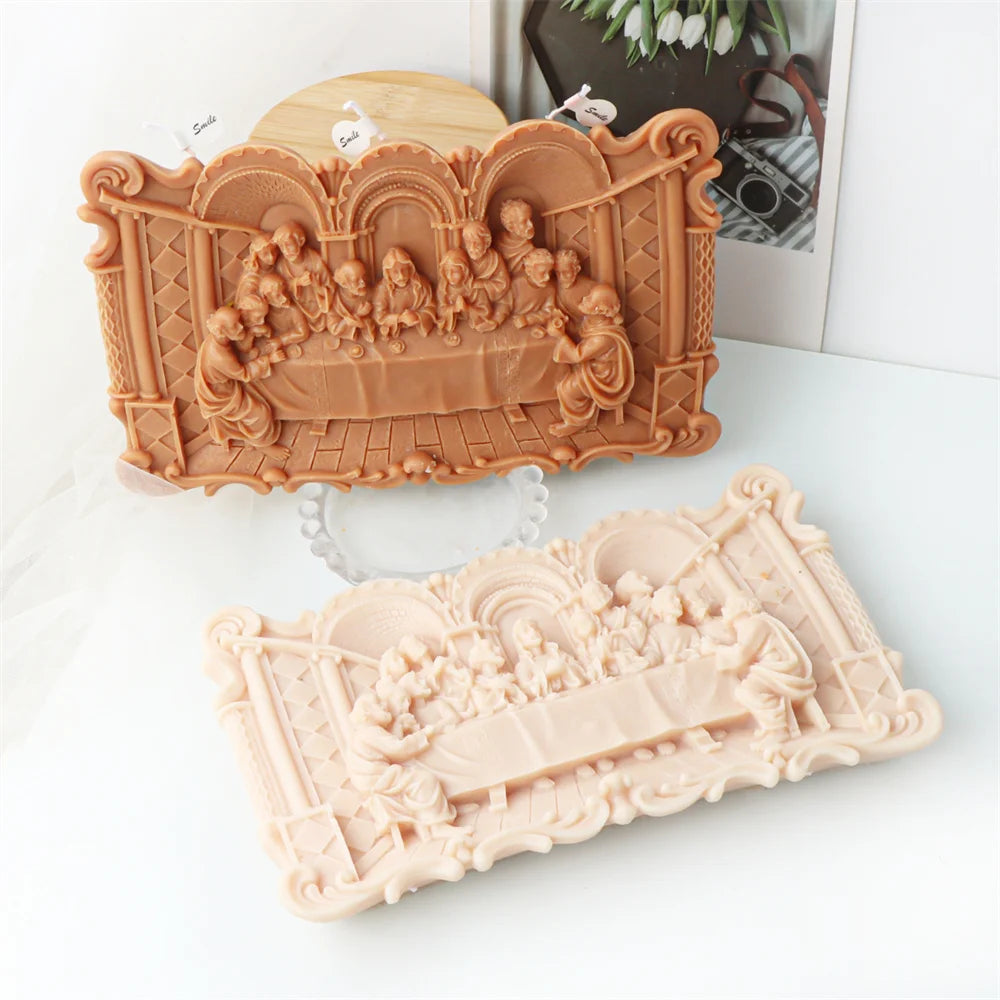 Jesus Last Supper Silicone Candle Mold