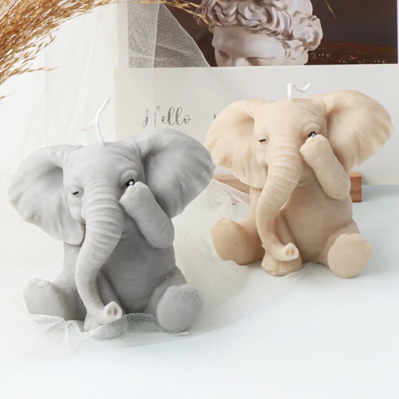 Cute Elephant Candle Mold