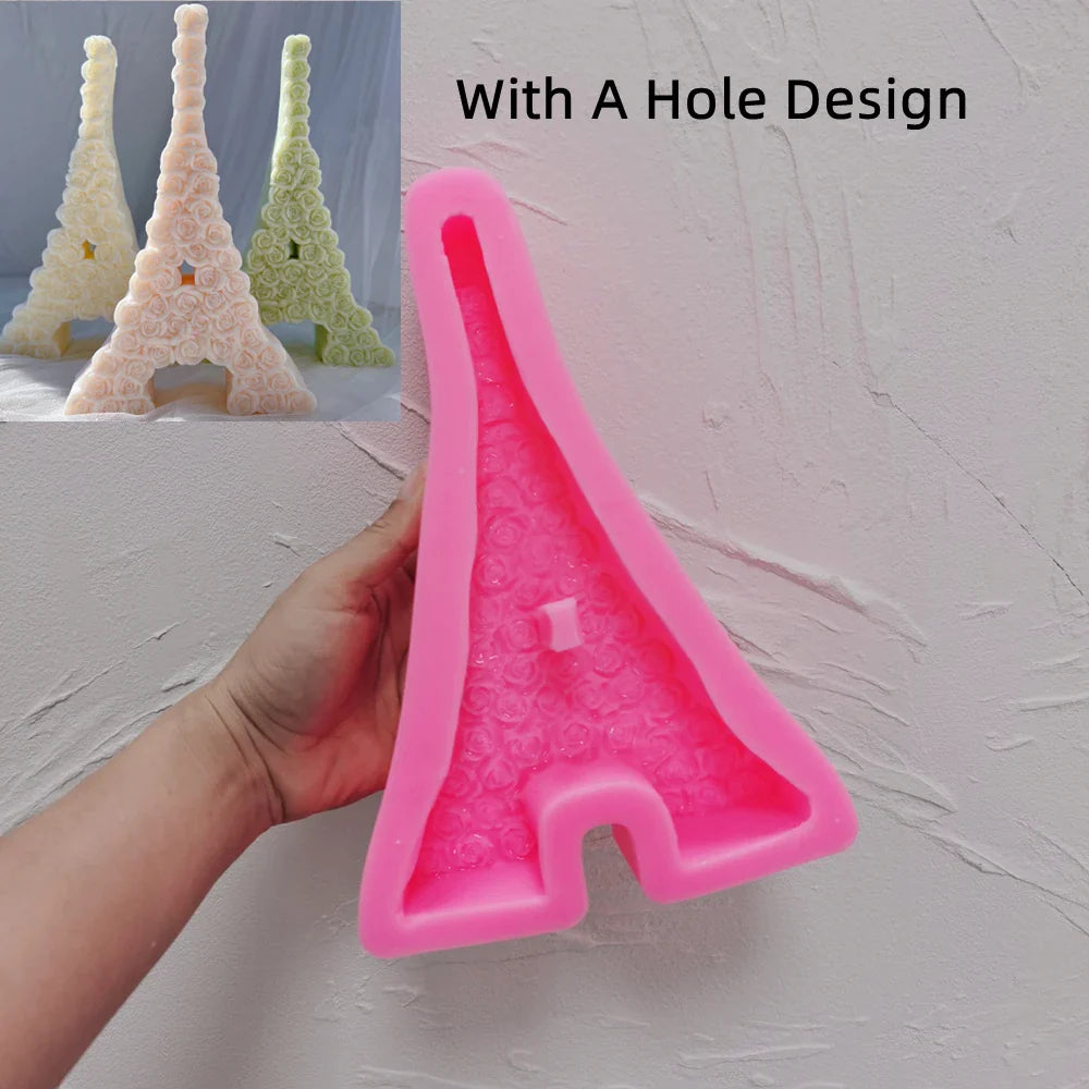 Rose Eiffel Tower Candle Mold