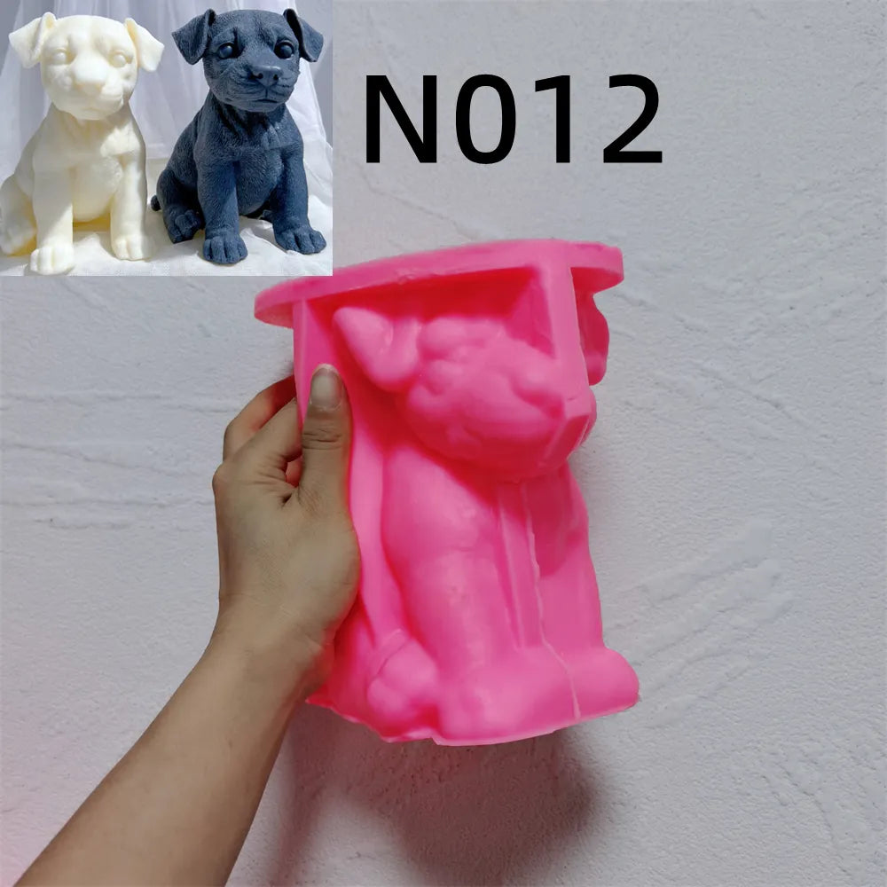 Puppy Candle Molds Silicone