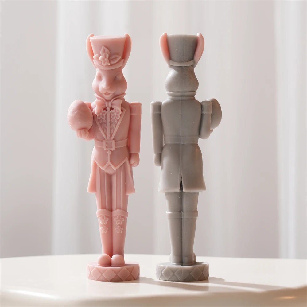 3D Nutcracker Bunny Silicone Candle Mold