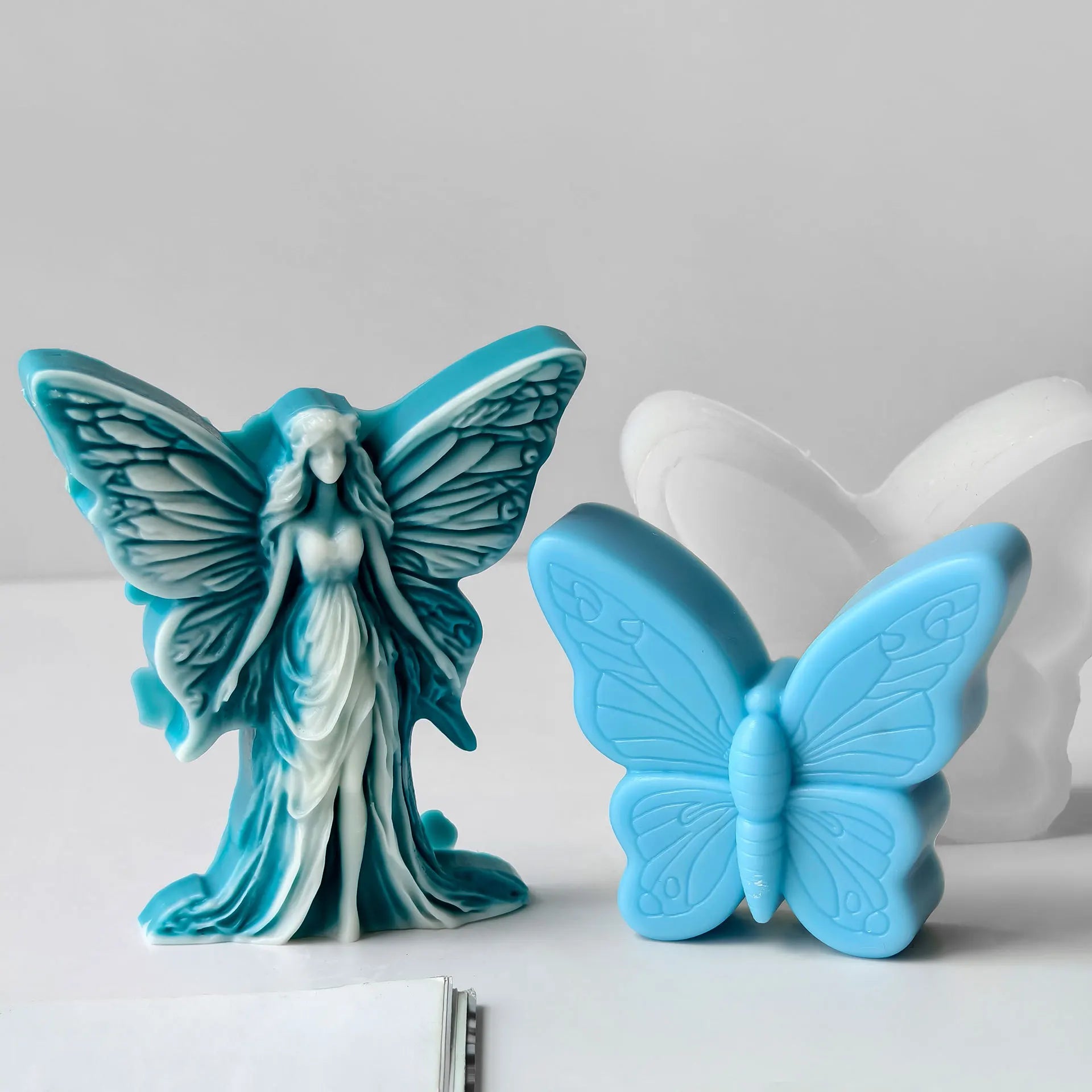 DIY Butterfly & Flower Fairy Design Scented Candle Silicone Mold