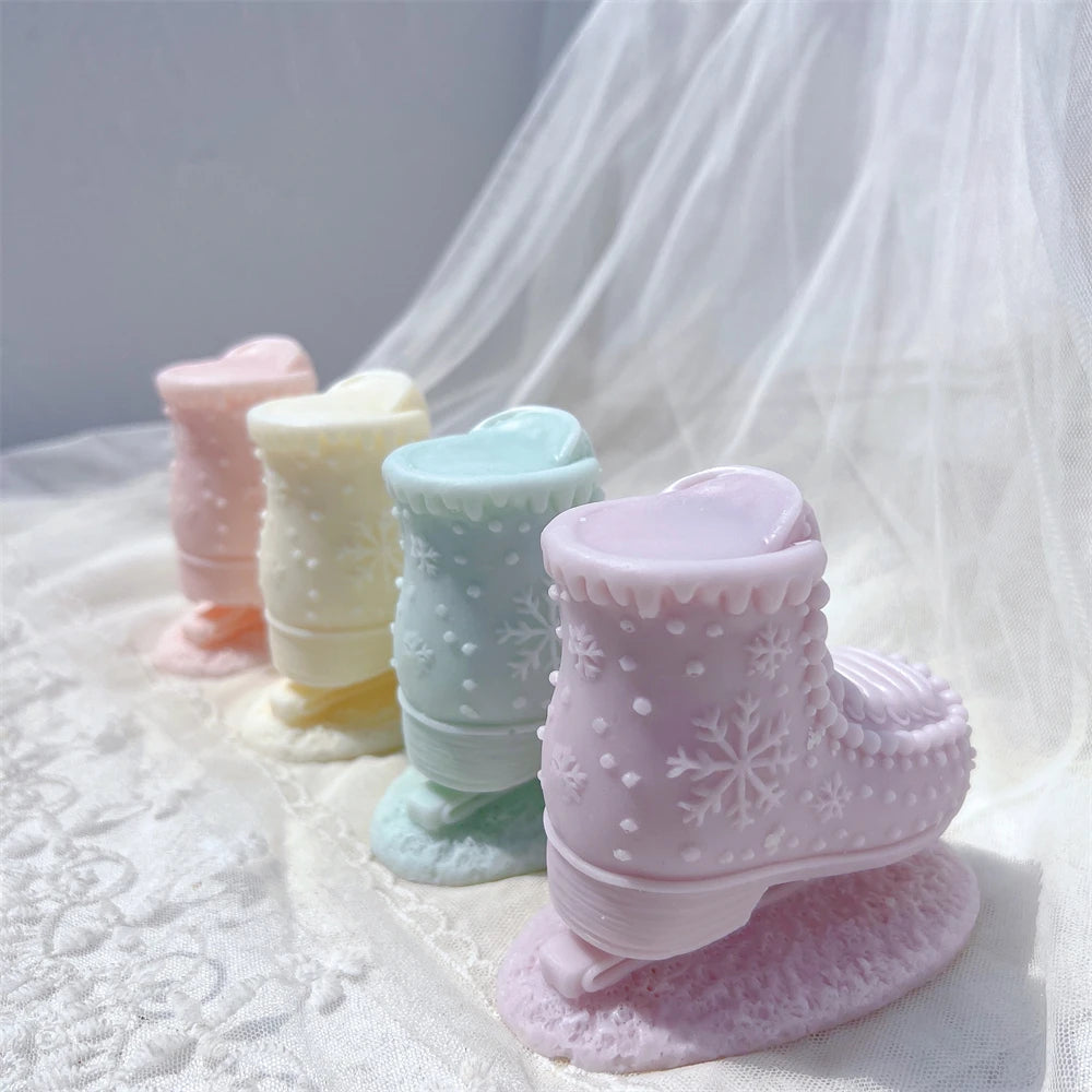 Gingerbread Ice Skates Candle Mold