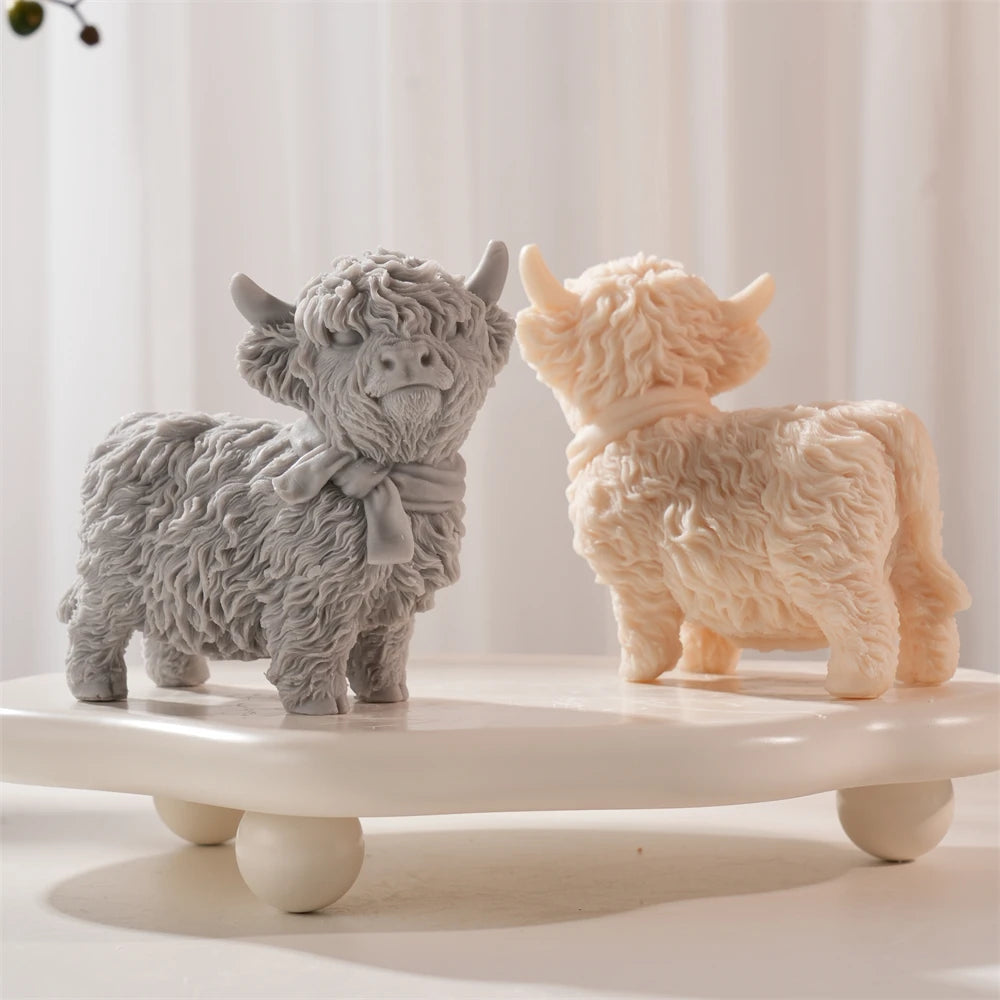 Highland Cattle Cow Silicone Candle Mold