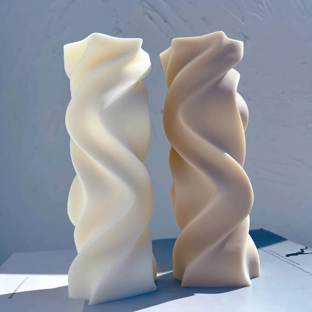 Twirl Pillar Candle Mold