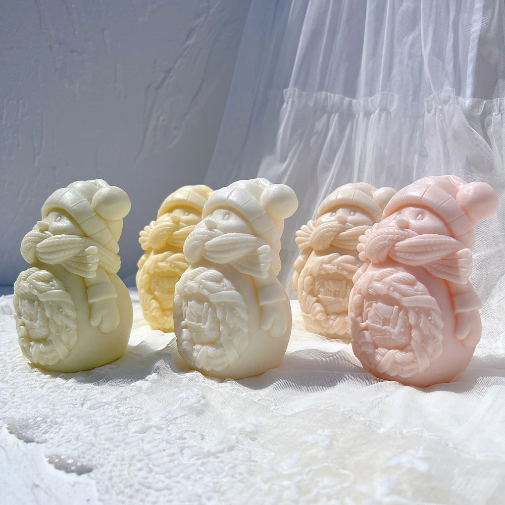 Cuddle Snowman Candle Mold