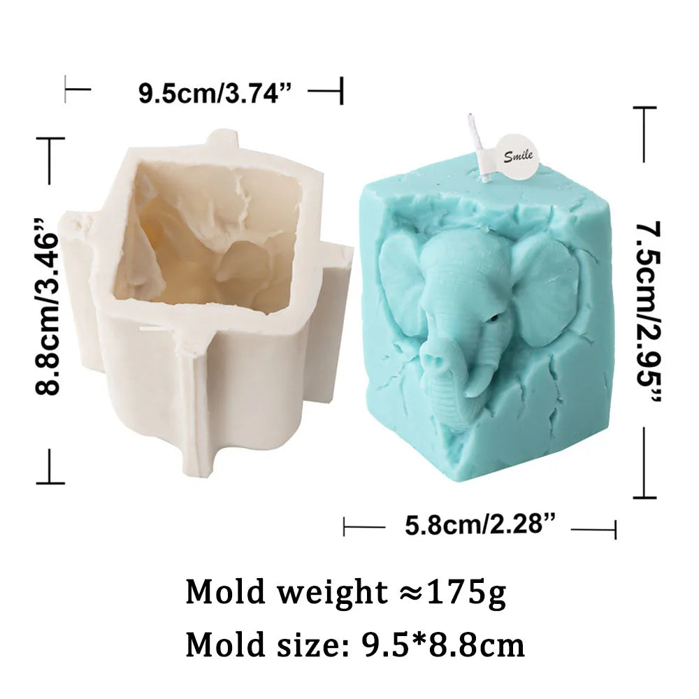 Animal Portrait Candle Silicone Mold