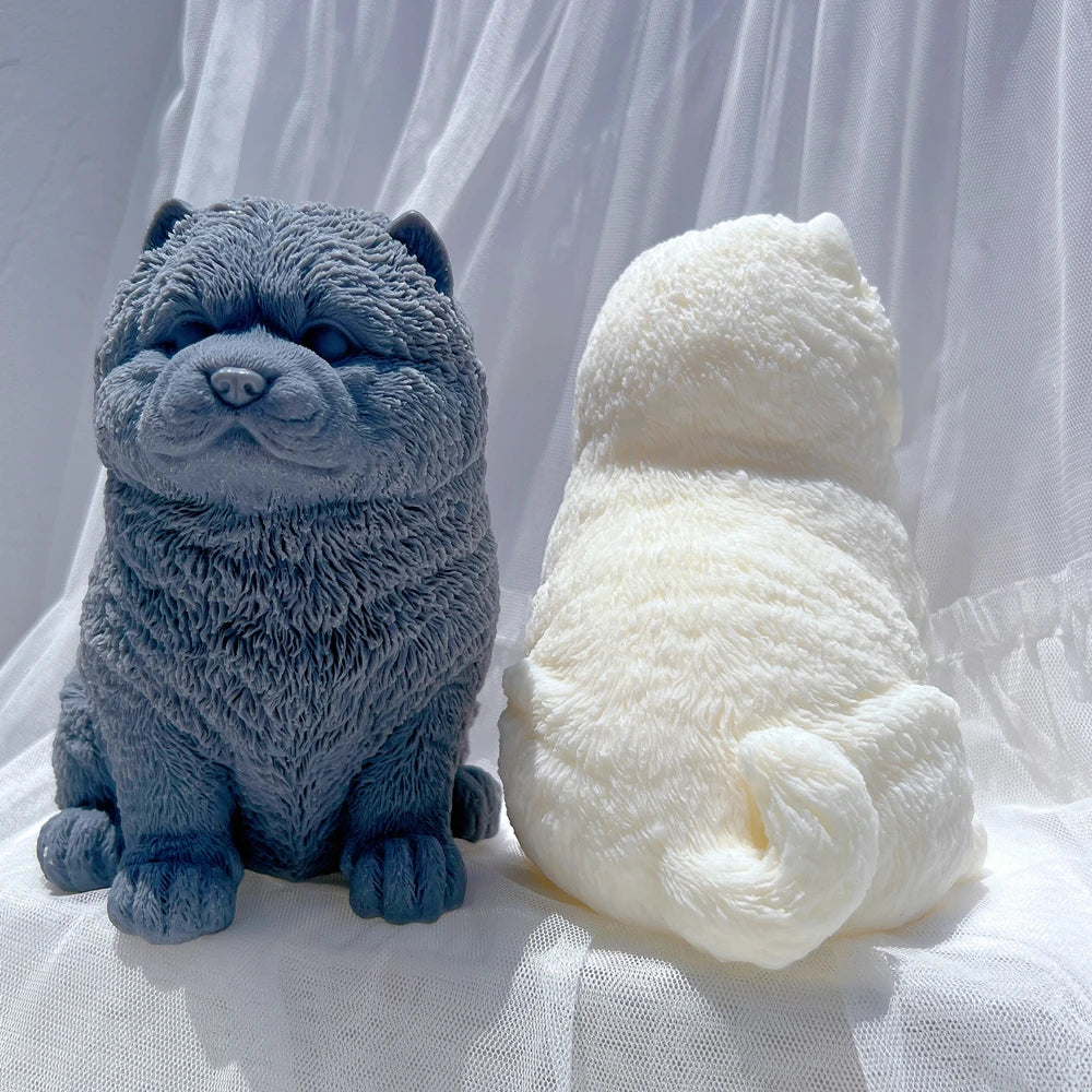Chow Chow Cute Puppy Silicone Candle Mold