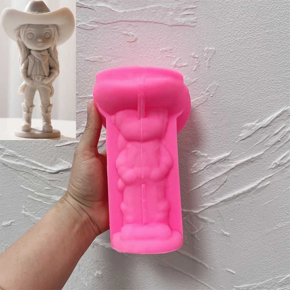 Cowboy & Cowgirl Silicone Candle Mold