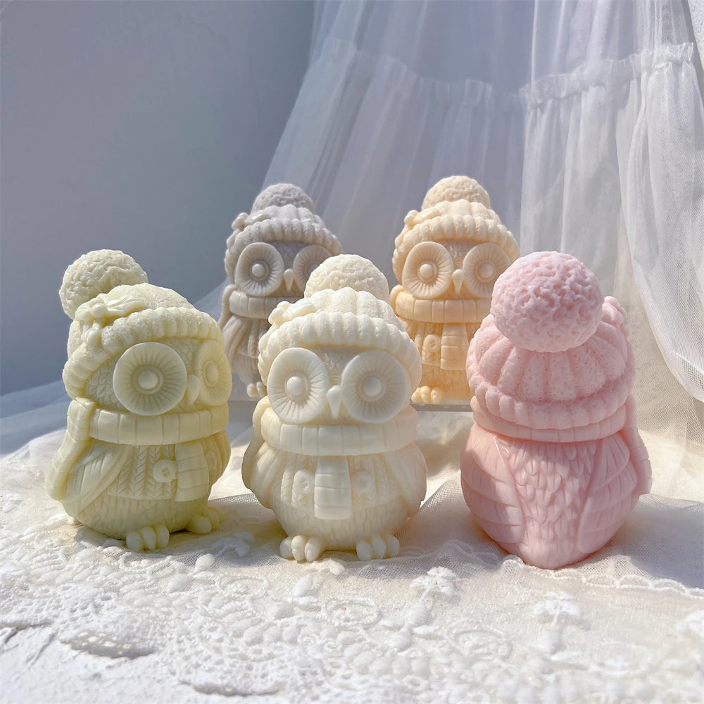 Christmas Owl Candle Mold