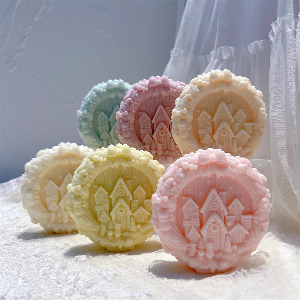 Christmas Wreath Silicone Candle Mold