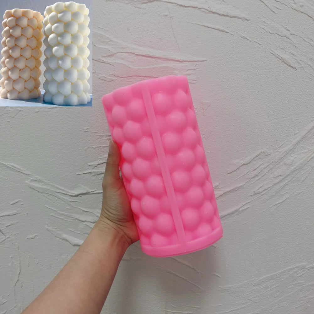 Aesthetic Bubble Pillar Candle Mold