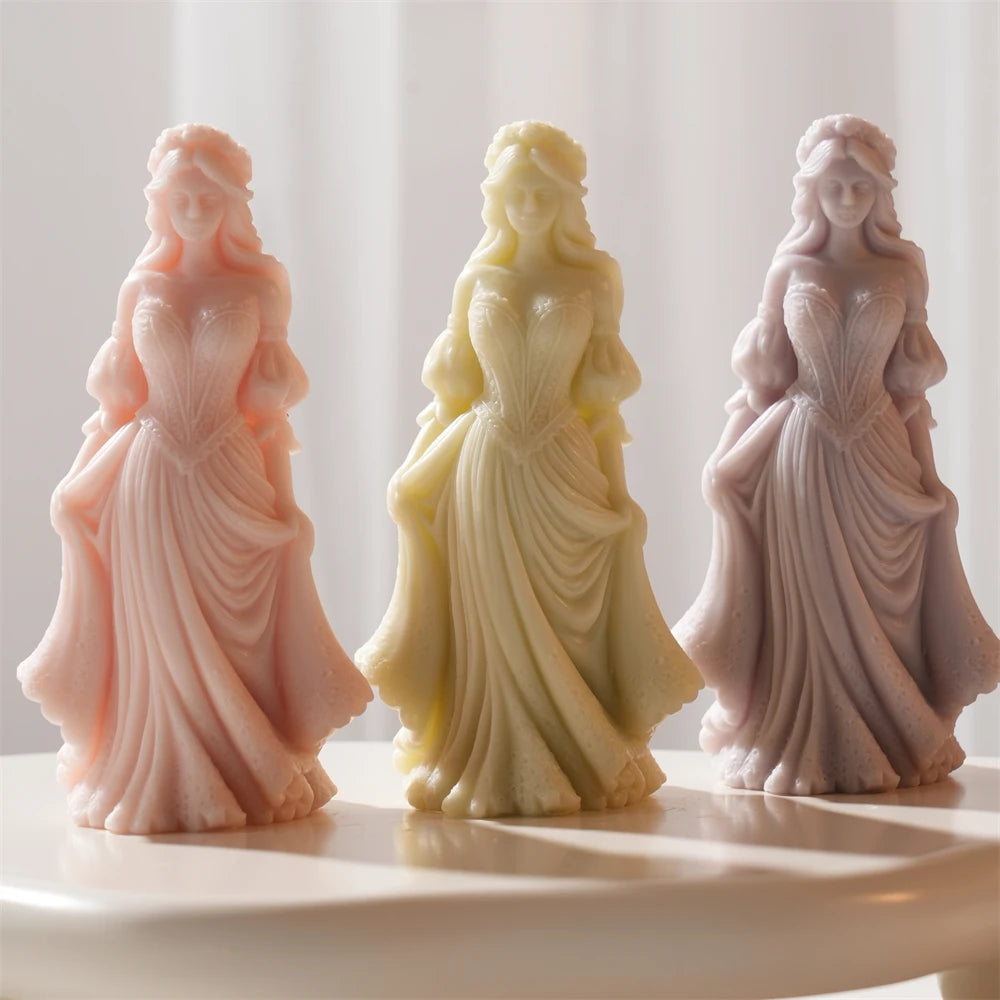 3D Elegant Woman Silicone Candle Mold