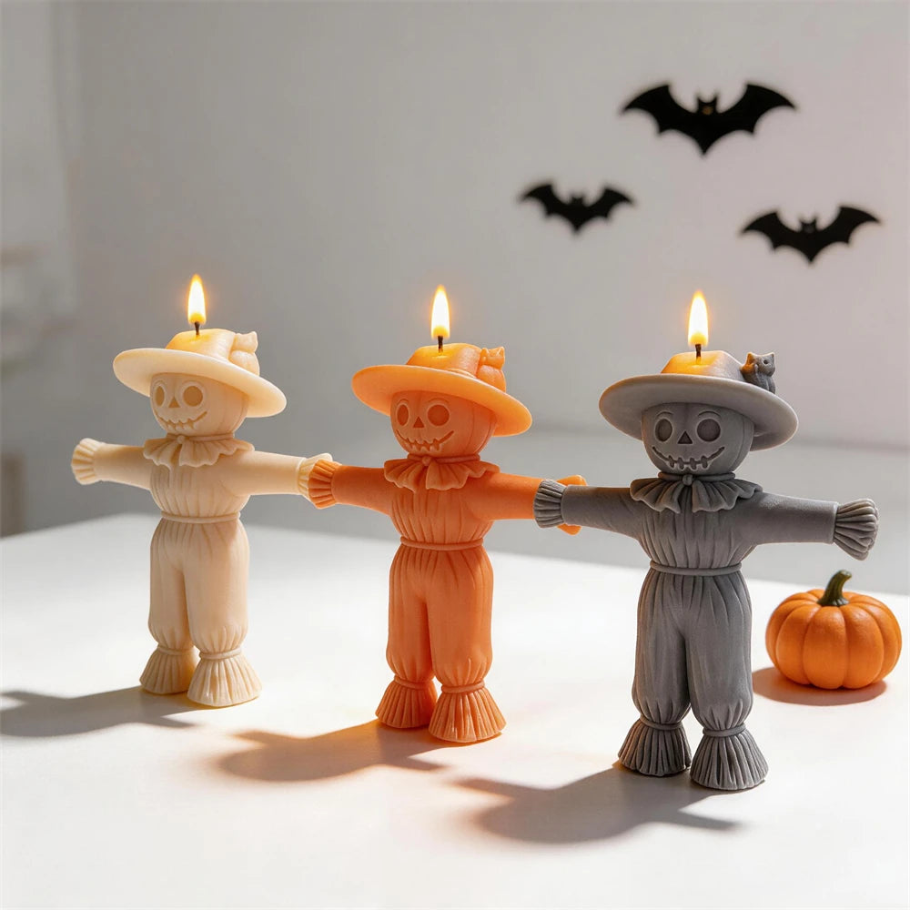 Halloween Scarecrow Silicone Candle Mold for Seasonal Decor