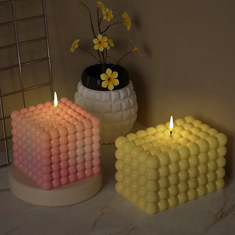 Multi Size Bubble Cube Candle Mold