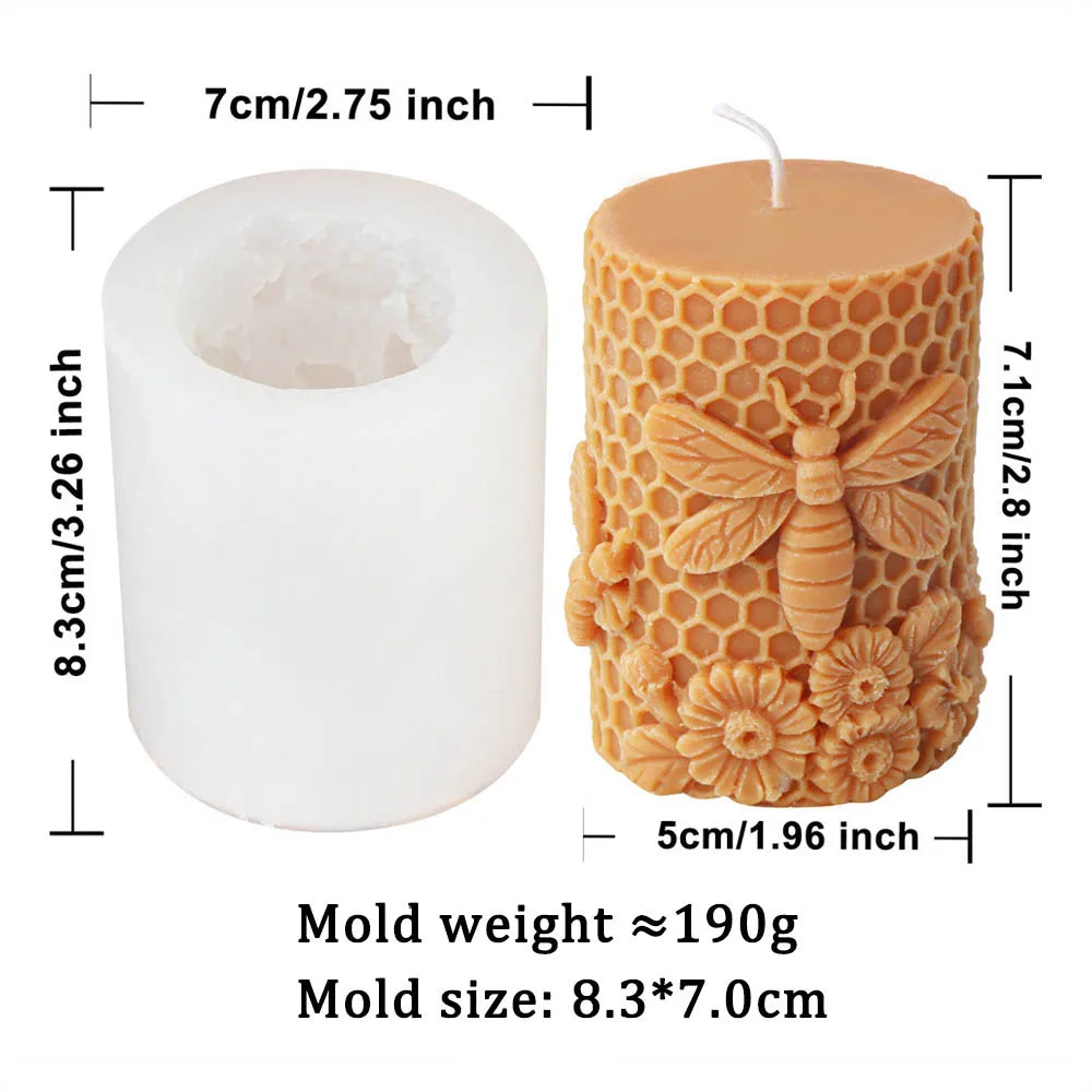 DIY Honeycomb Flower Candle Mold