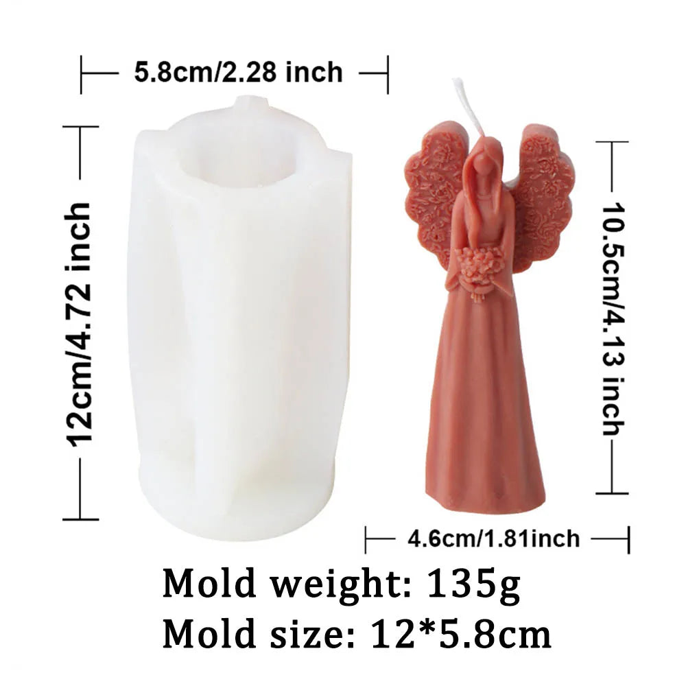 3D Angel Girls Candle Silicone Candle Mold