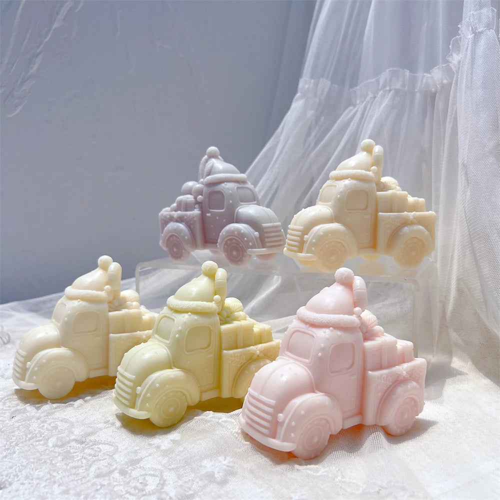 Retro Christmas Truck Candle Mold