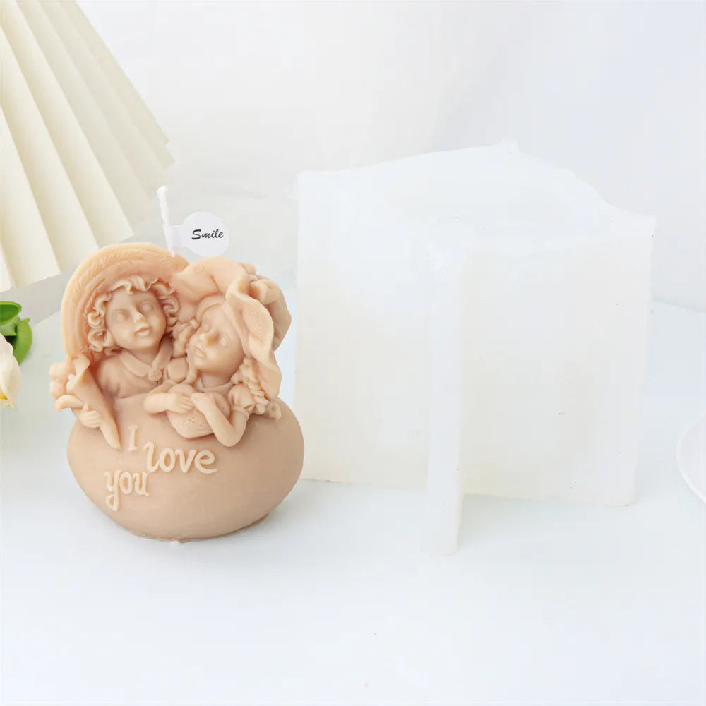 Angel Boys and Girls Silicone Candle Mold