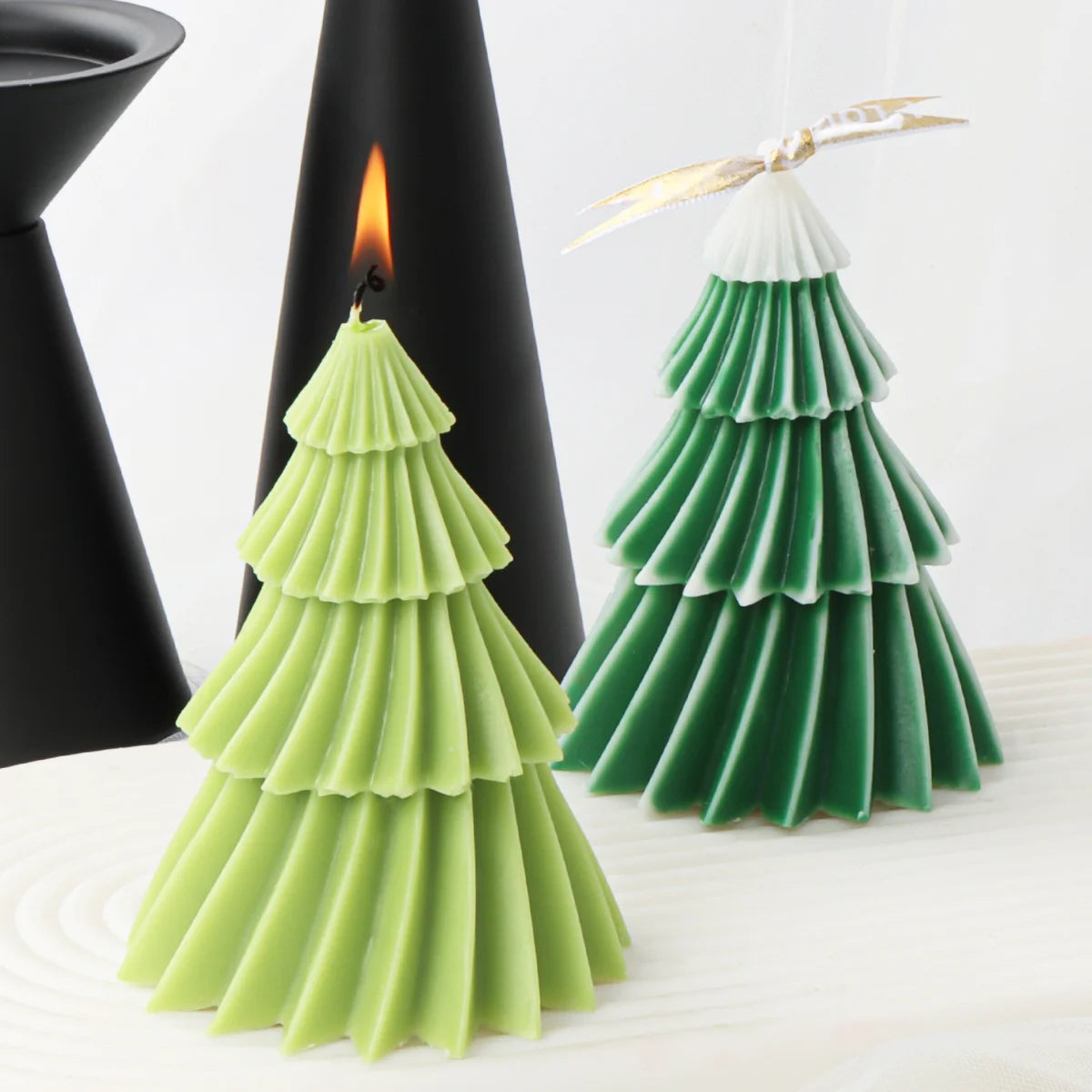 4-Layer Christmas Tree Silicone Candle