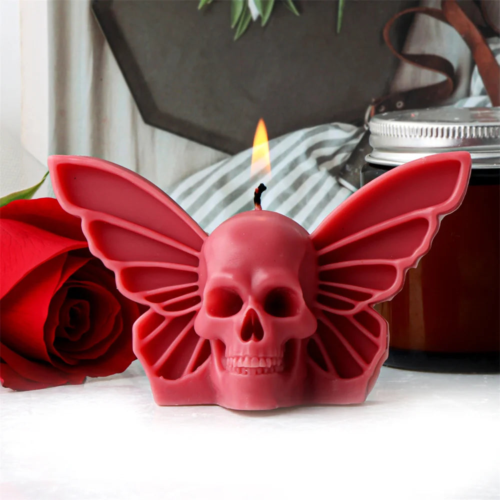 Butterfly Skull Silicone Candle Mold