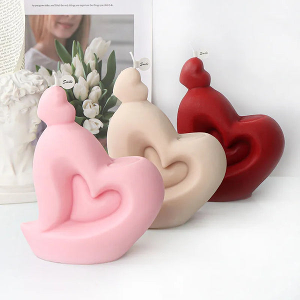 Big Heart Candle Mold Silicone