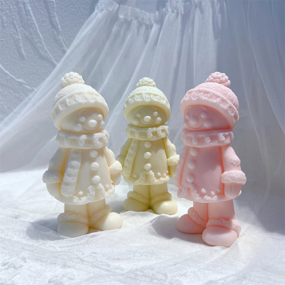 Gingerbread Snowman Candle Silicone Mold