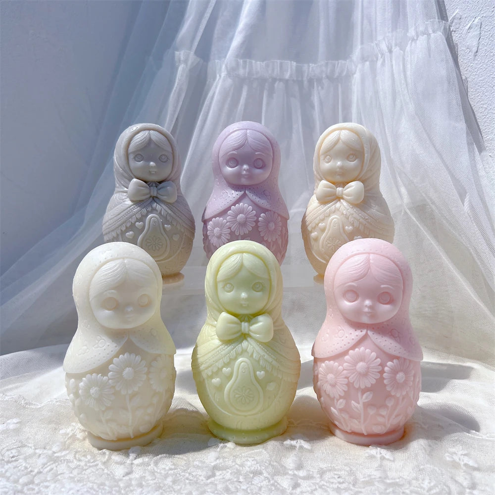 Matryoshka Russian Doll Silicone Candle Mold