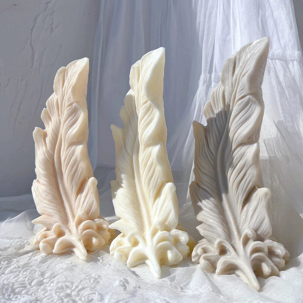 Feather Decorative Silicone Candle Mold