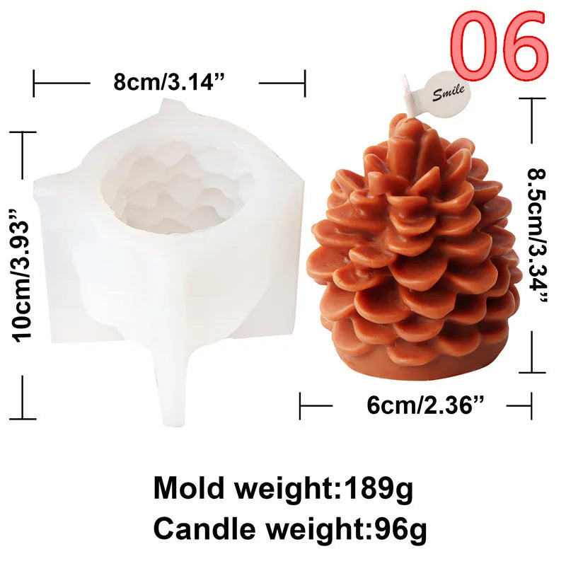 Enchanted Forest Christmas Tree Candle Molds