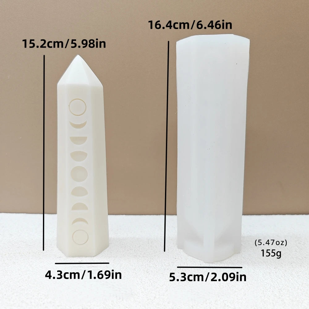 Hexagonal Moon Phase Candle Mold