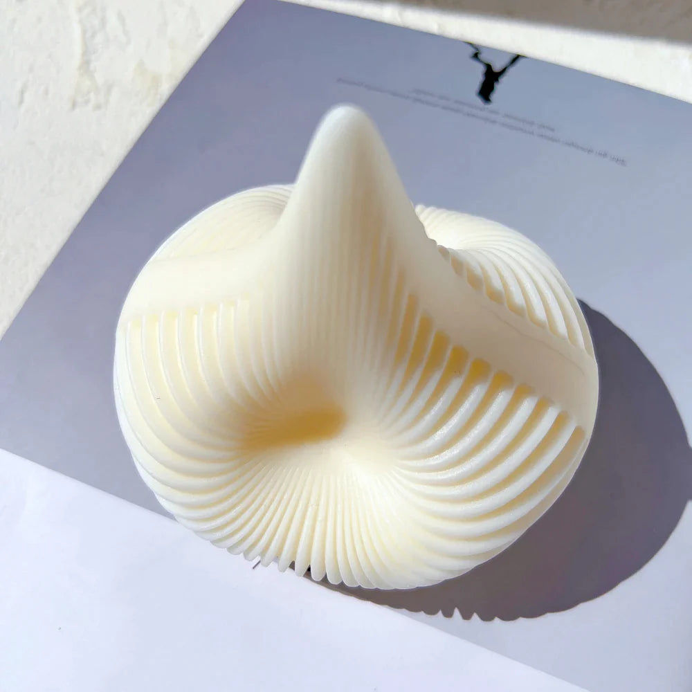 Geometric Pyramid Ribbed Candle Silicone Mold