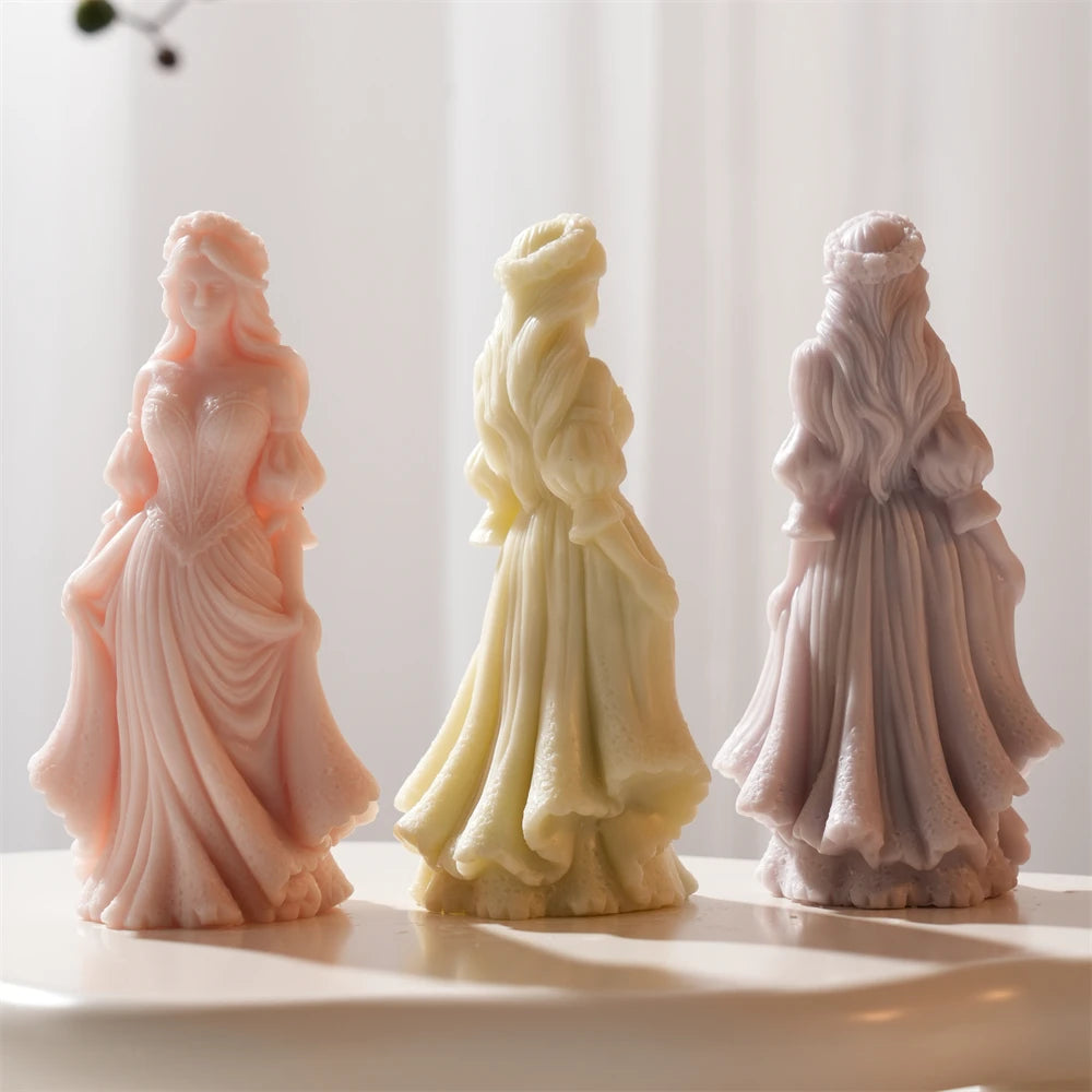 3D Elegant Woman Silicone Candle Mold