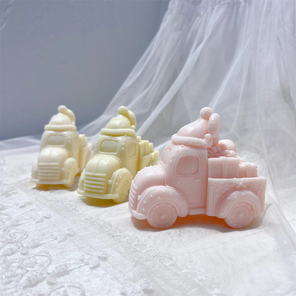 Retro Christmas Truck Candle Mold