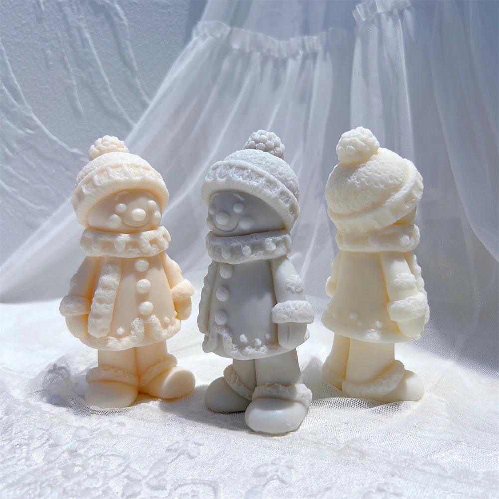 Gingerbread Snowman Candle Silicone Mold