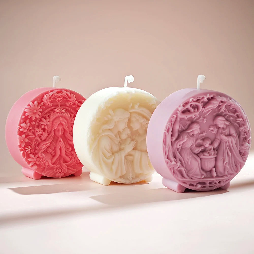 Praying Madonna and Jesus Family Candle Mold