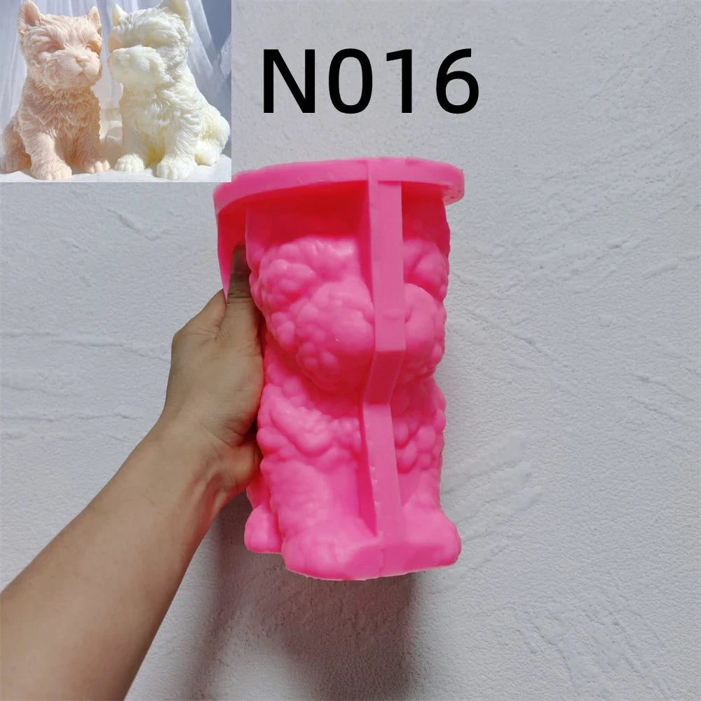 Puppy Candle Molds Silicone