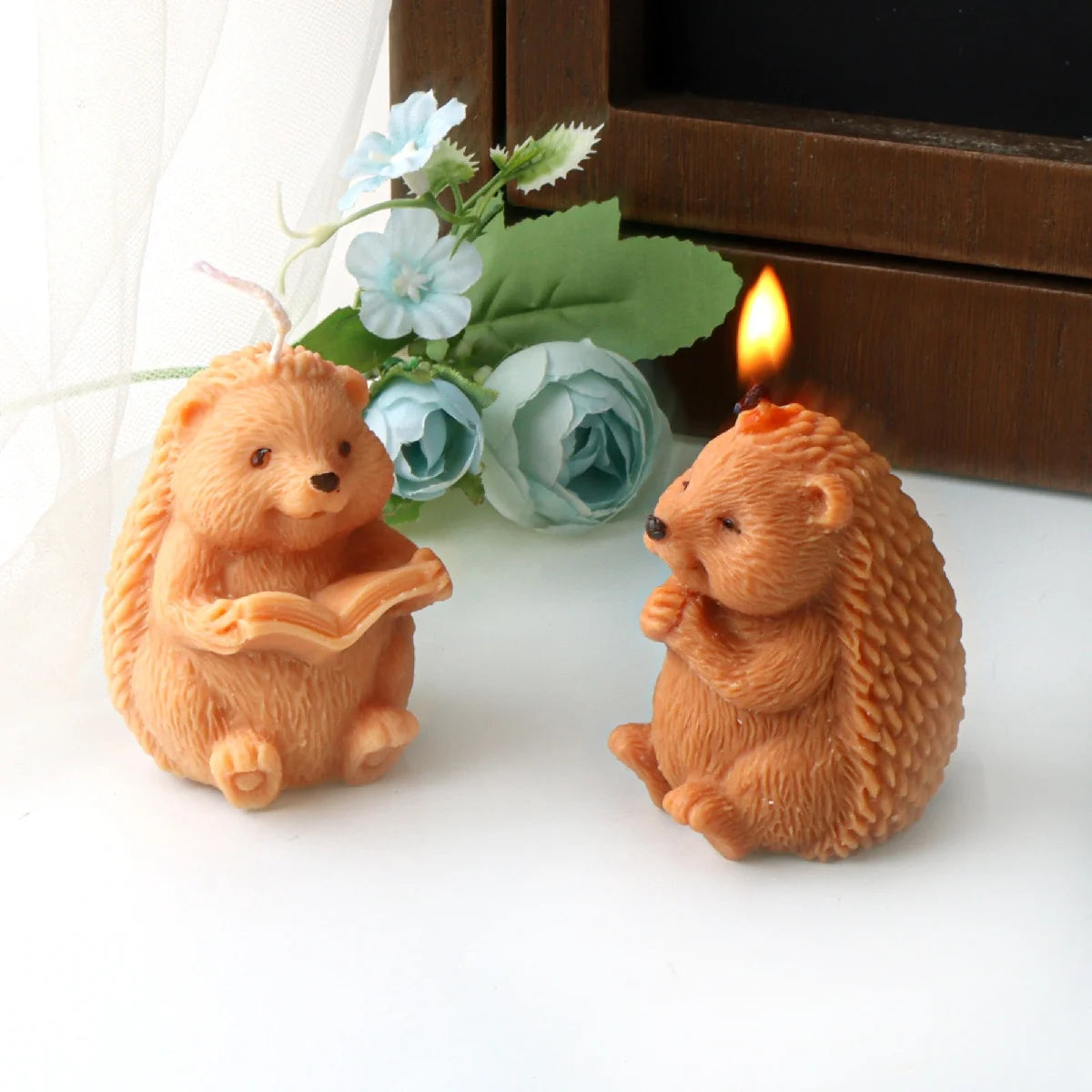 Cute Hedgehog Candle Mold
