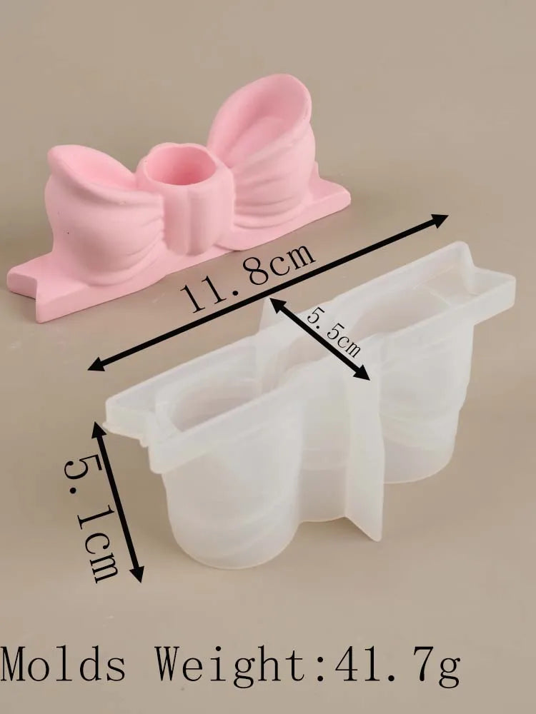 Bow Candle Holder Silicone Mold
