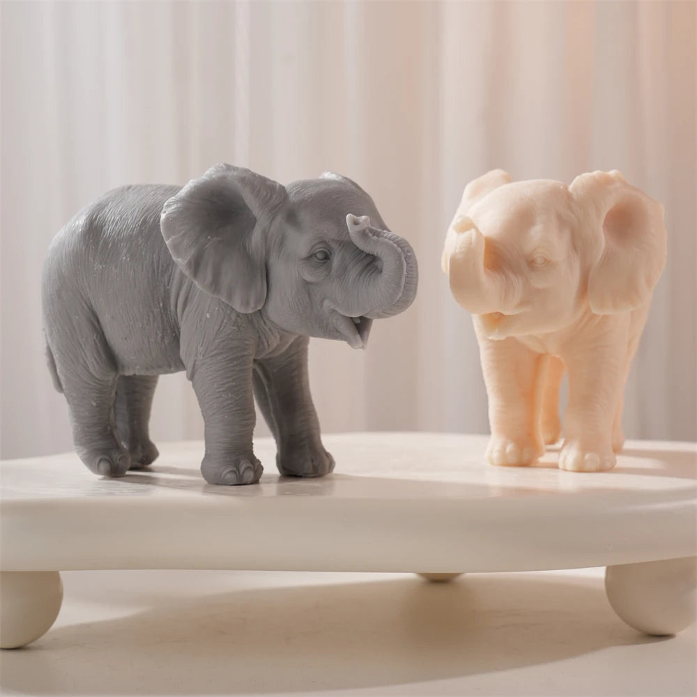 Walking Elephant Candle Mold