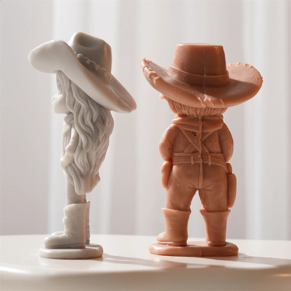 Cowboy & Cowgirl Silicone Candle Mold