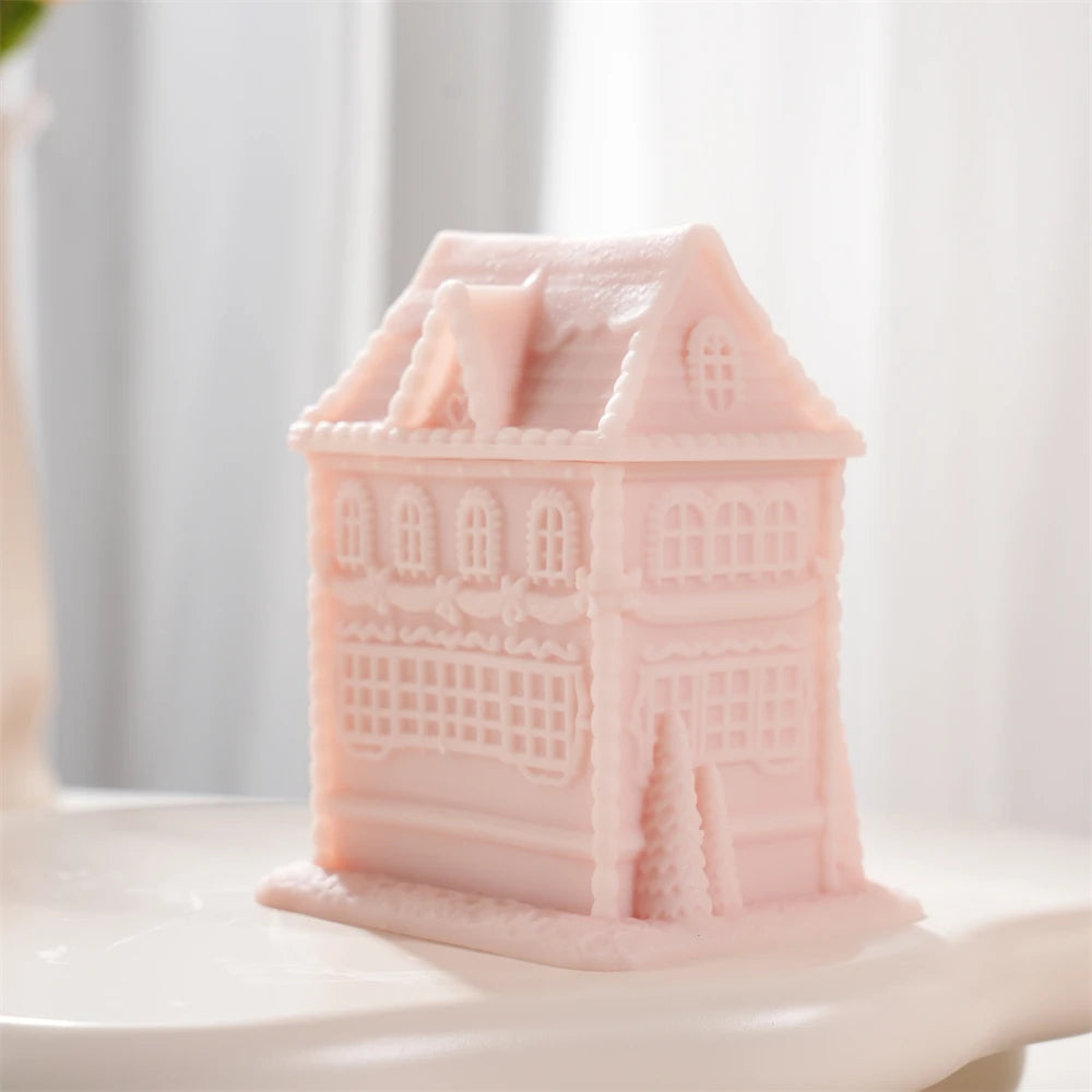 Gingerbread House Candle Silicone Mold