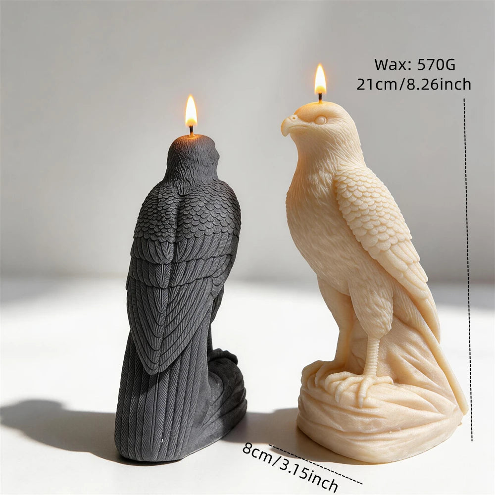 Arabian Falcon Statue Silicone Candle Mold for Decor