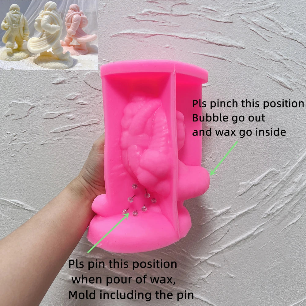 Walking Santa Claus Candle Mold